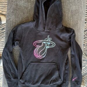 loungewear sports NBA Heat City Edition Youth S Hoodie kangaroo Nike Logo Unisex